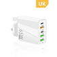 5V3.1A British standard PD+3USB multi-port adapter