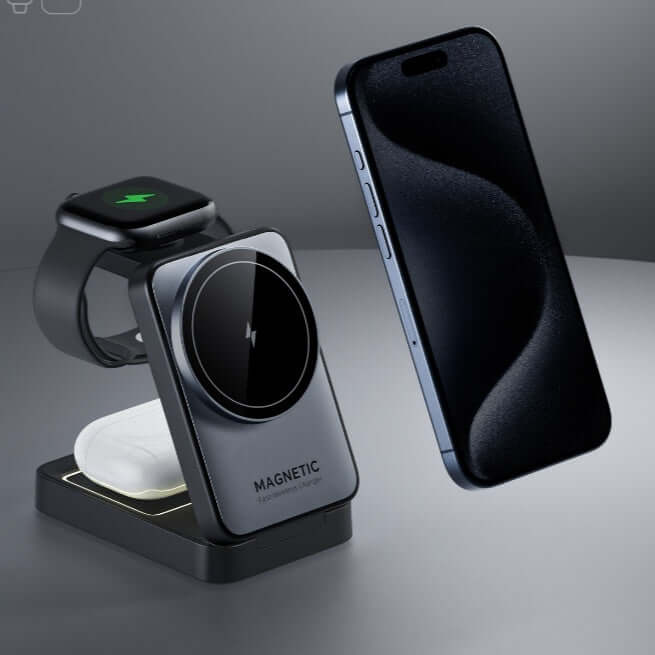 Fast-charging Multi-function Magnetic Wireless Phone Charger